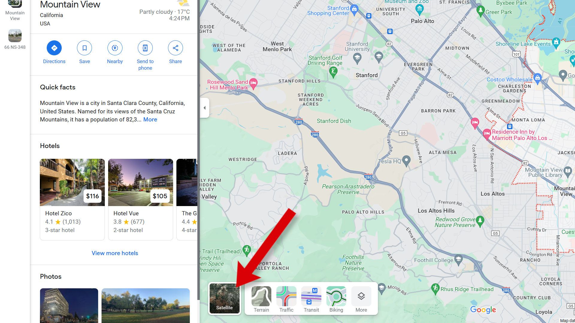 How to find the elevation for your location on Google Maps