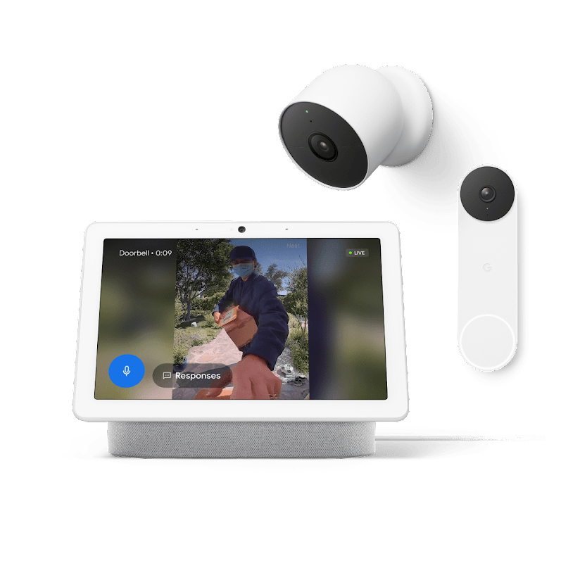 Google Nest Total Security Package on white background