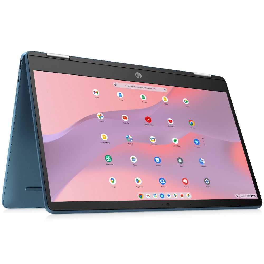 The HP Chromebook X360 14a-ca0130wm laptop in teal