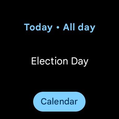 calendar tile on pixel watch