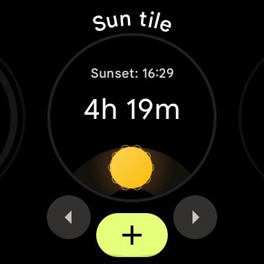 sunset tile example on pixel watch