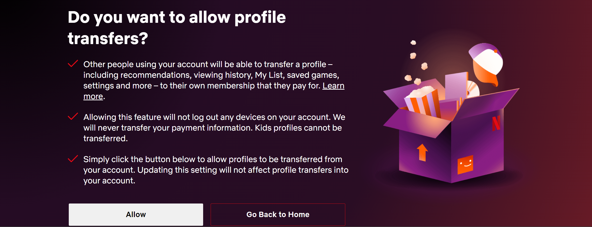 Netflix How to use the profile sharing feature on your account