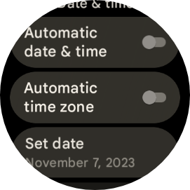Turn off the automatic time zone on Google Pixel Watch 2