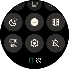 Quick settings on Google Pixel Watch 2