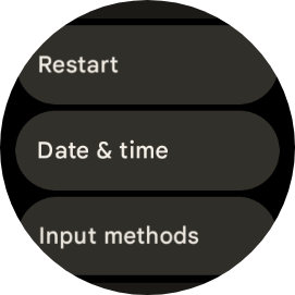 System screen from settings on Google Pixel Watch 2