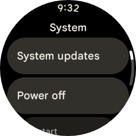 System screen on Google Pixel Watch 2