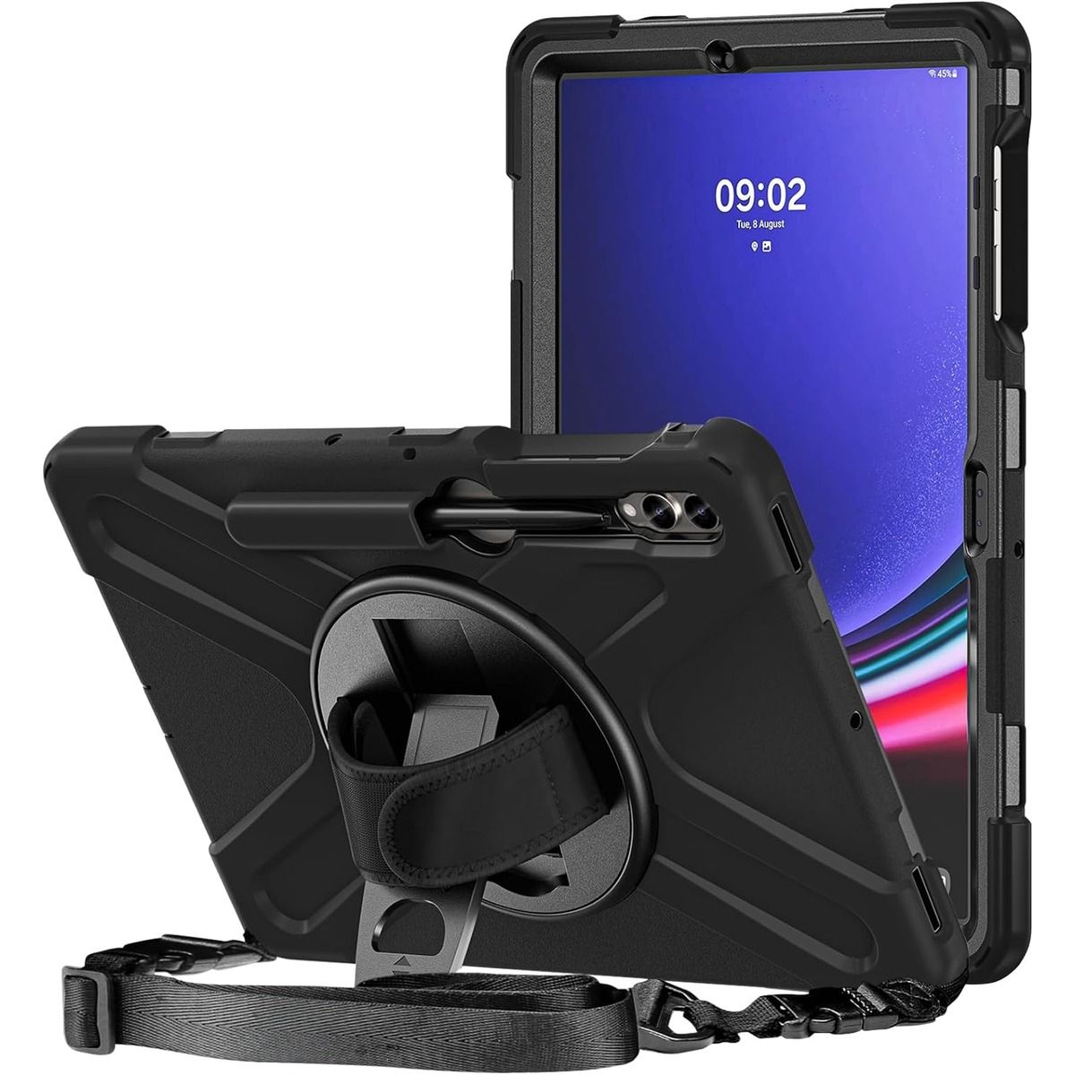ProCase Rugged Case and alaxy Tab S9 FE+ against a white background
