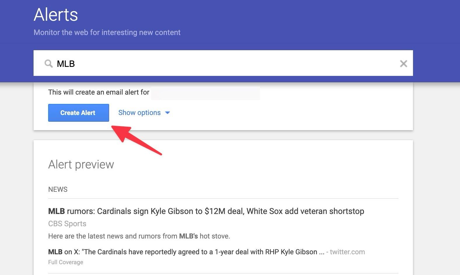 How to create Google News alerts