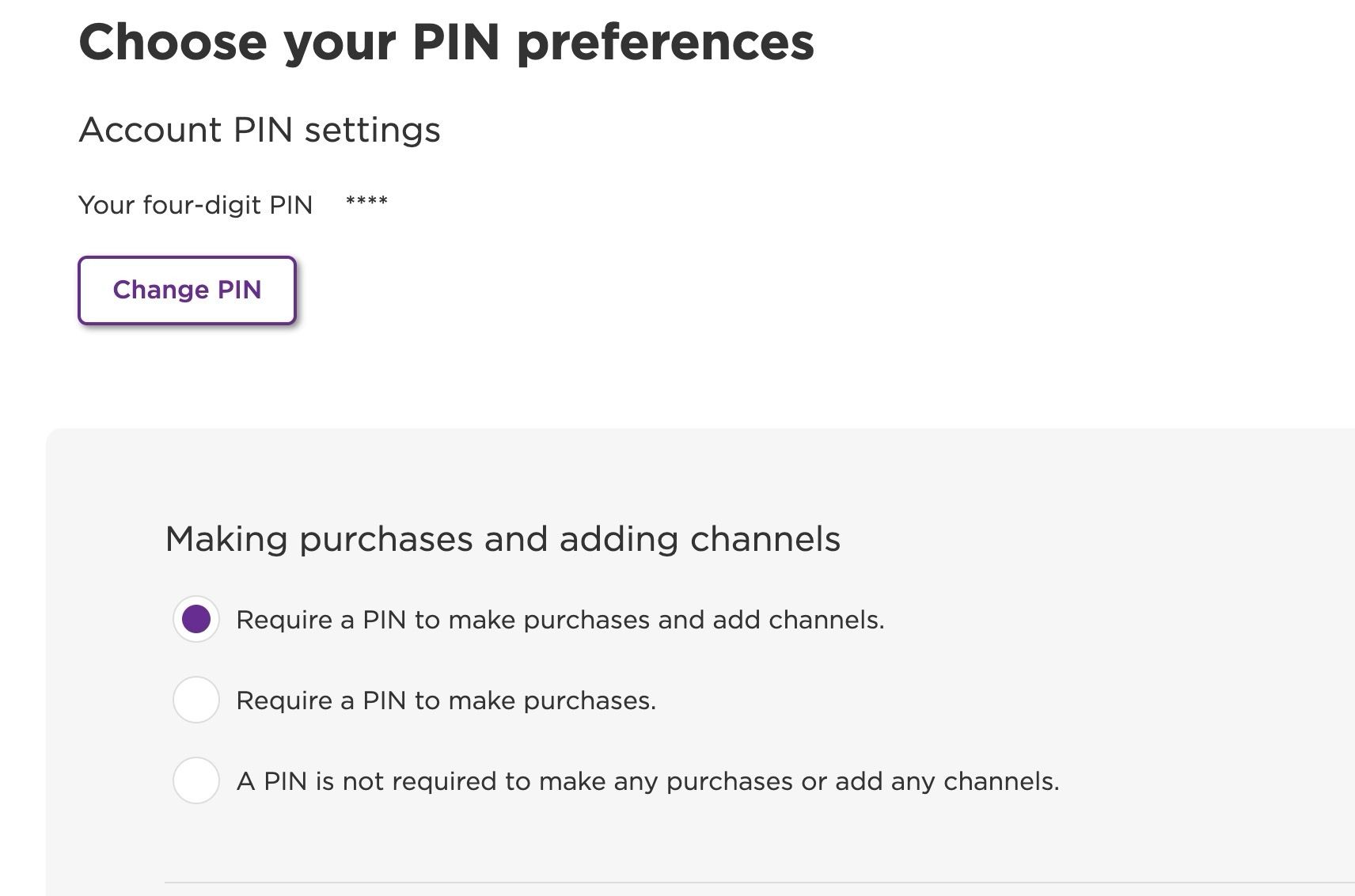 Change Roku PIN