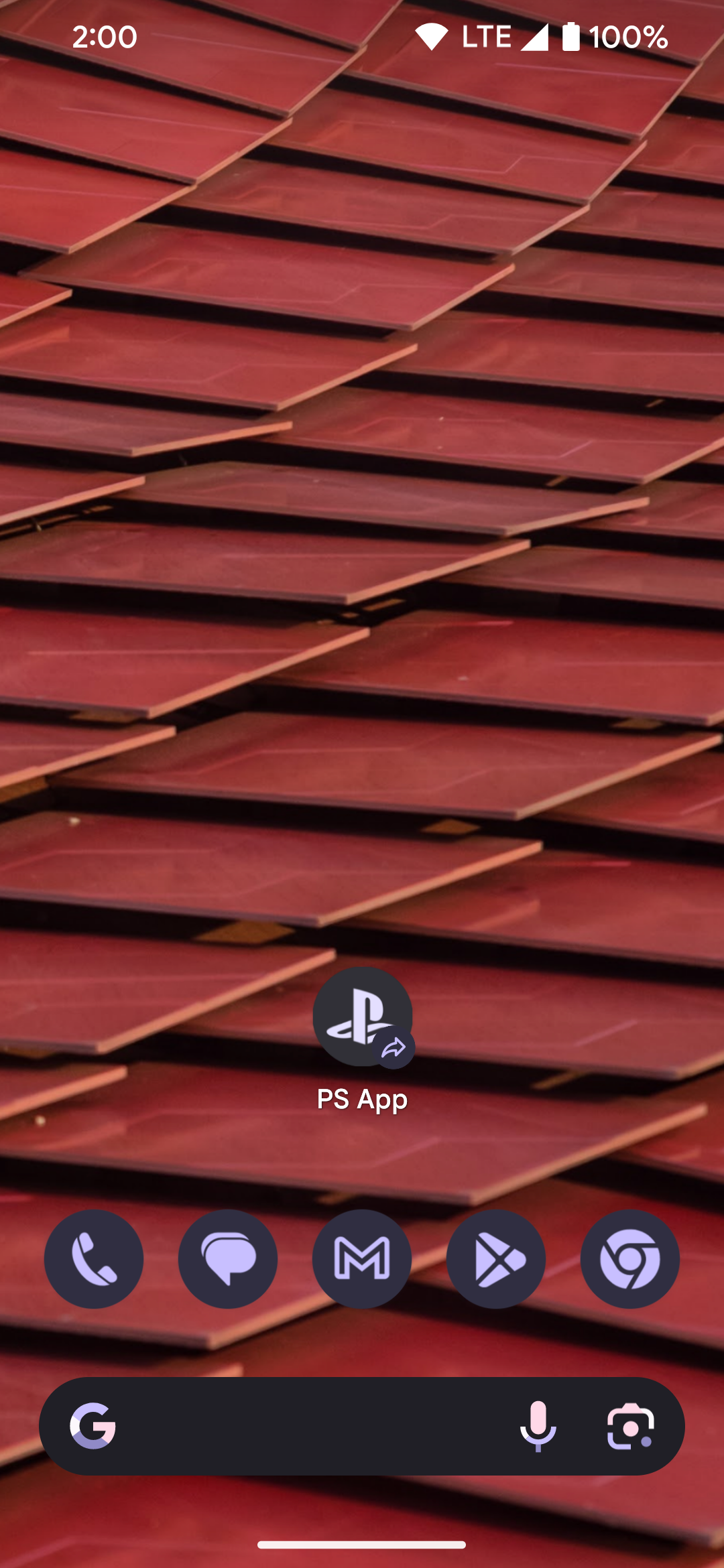 The new dark themed icon for the PS App is now added to the home screen