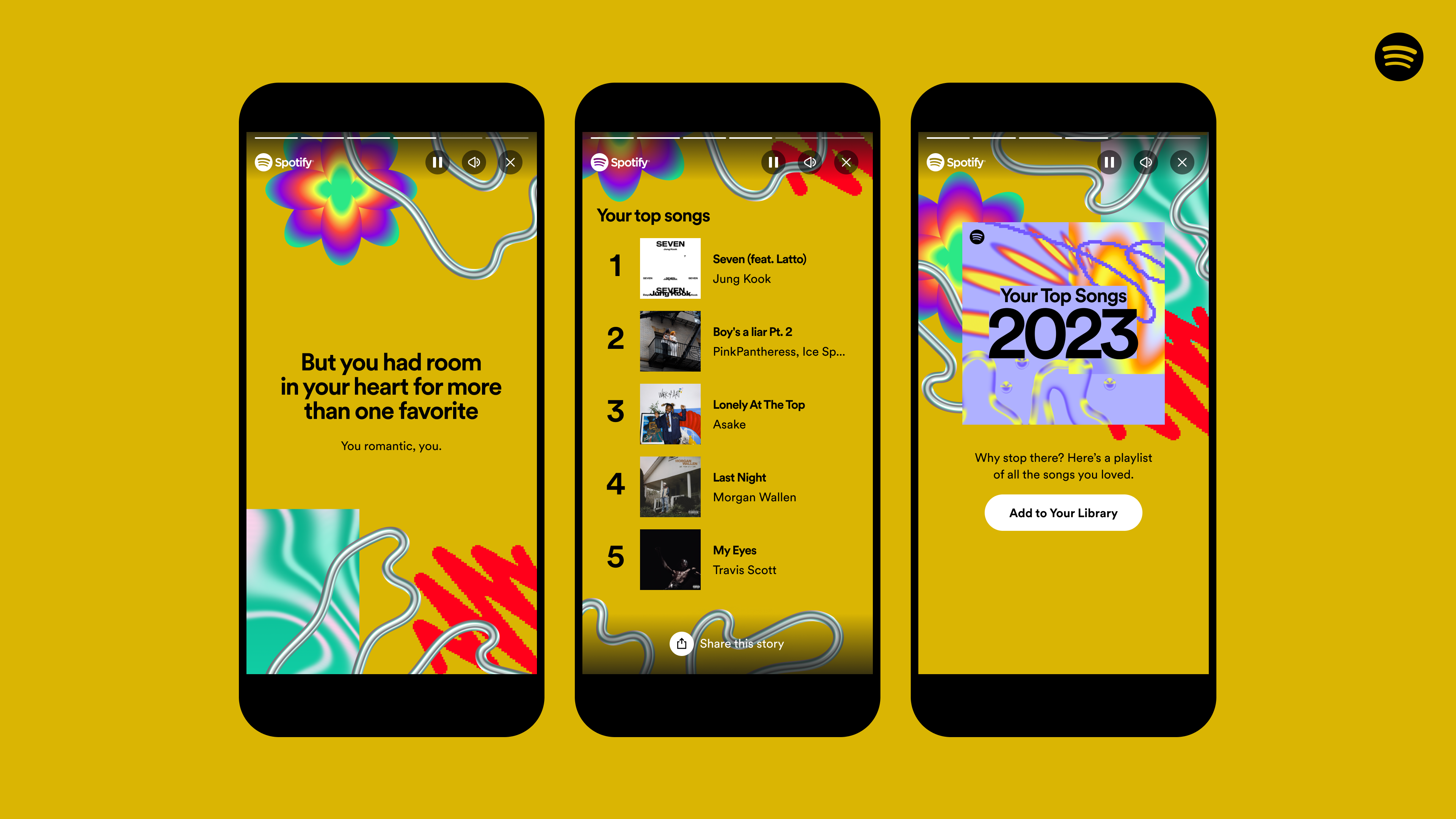 spotify wrapped 2023 screenshots