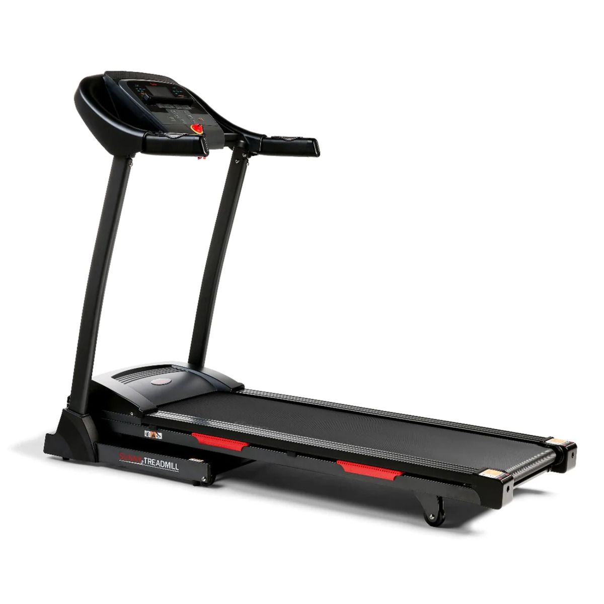 The Sunny Health & Fitness Treadmill against a white background