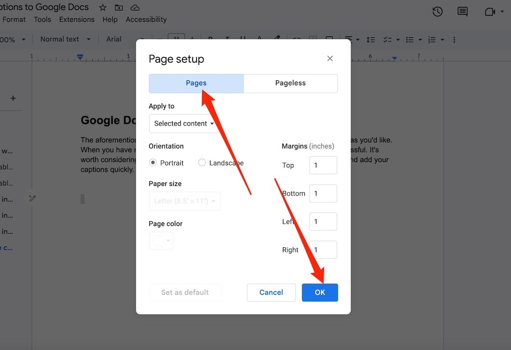 How to add captions to images in Google Docs