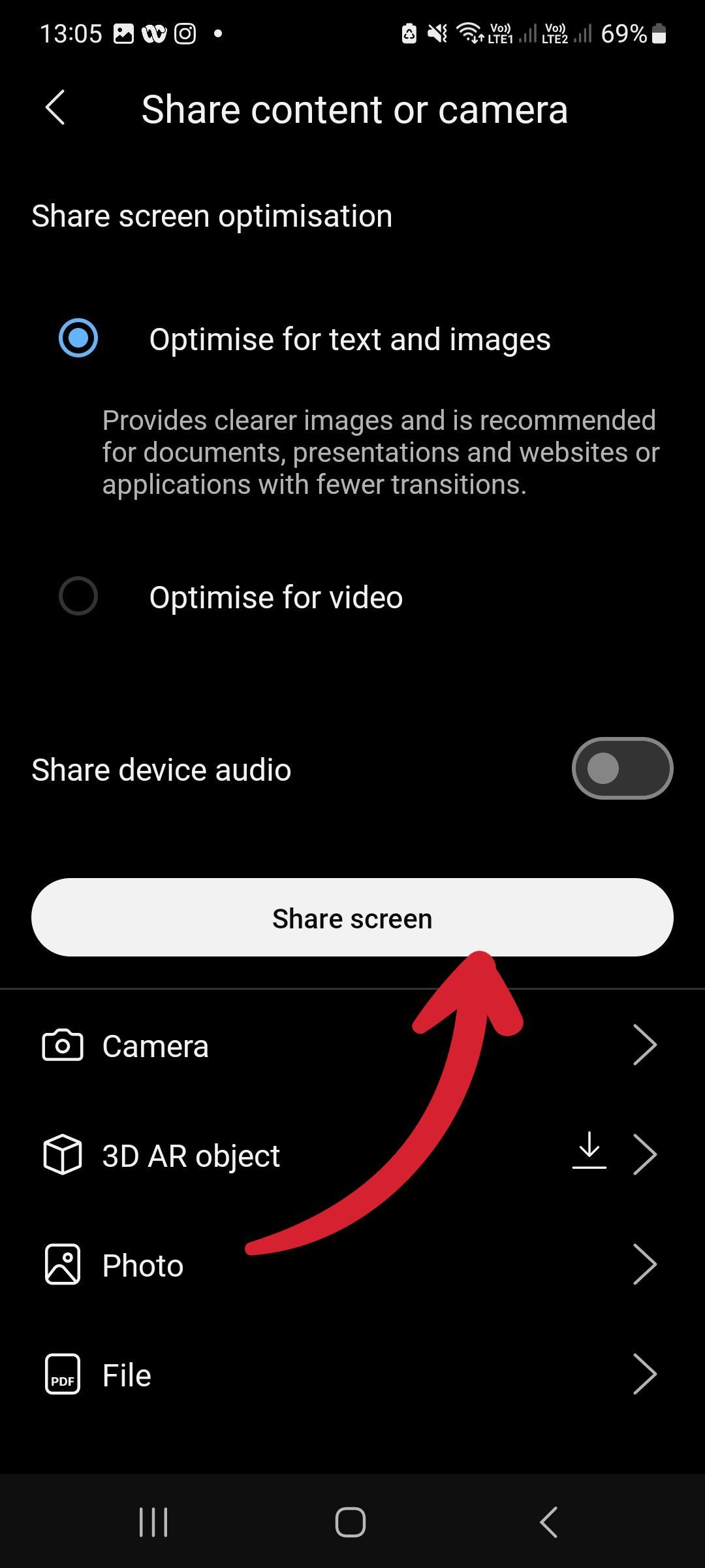 webex share screen