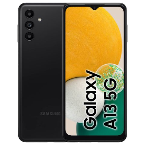 Samsung Galaxy A13 5G against white background