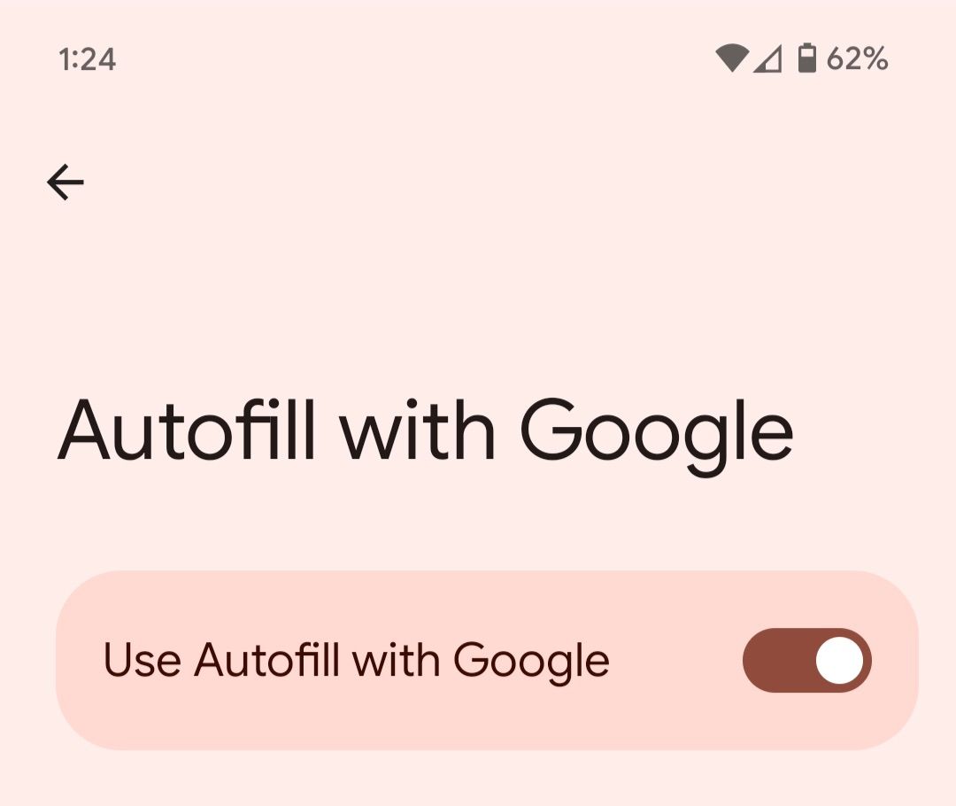 Autofill with Google Toggle