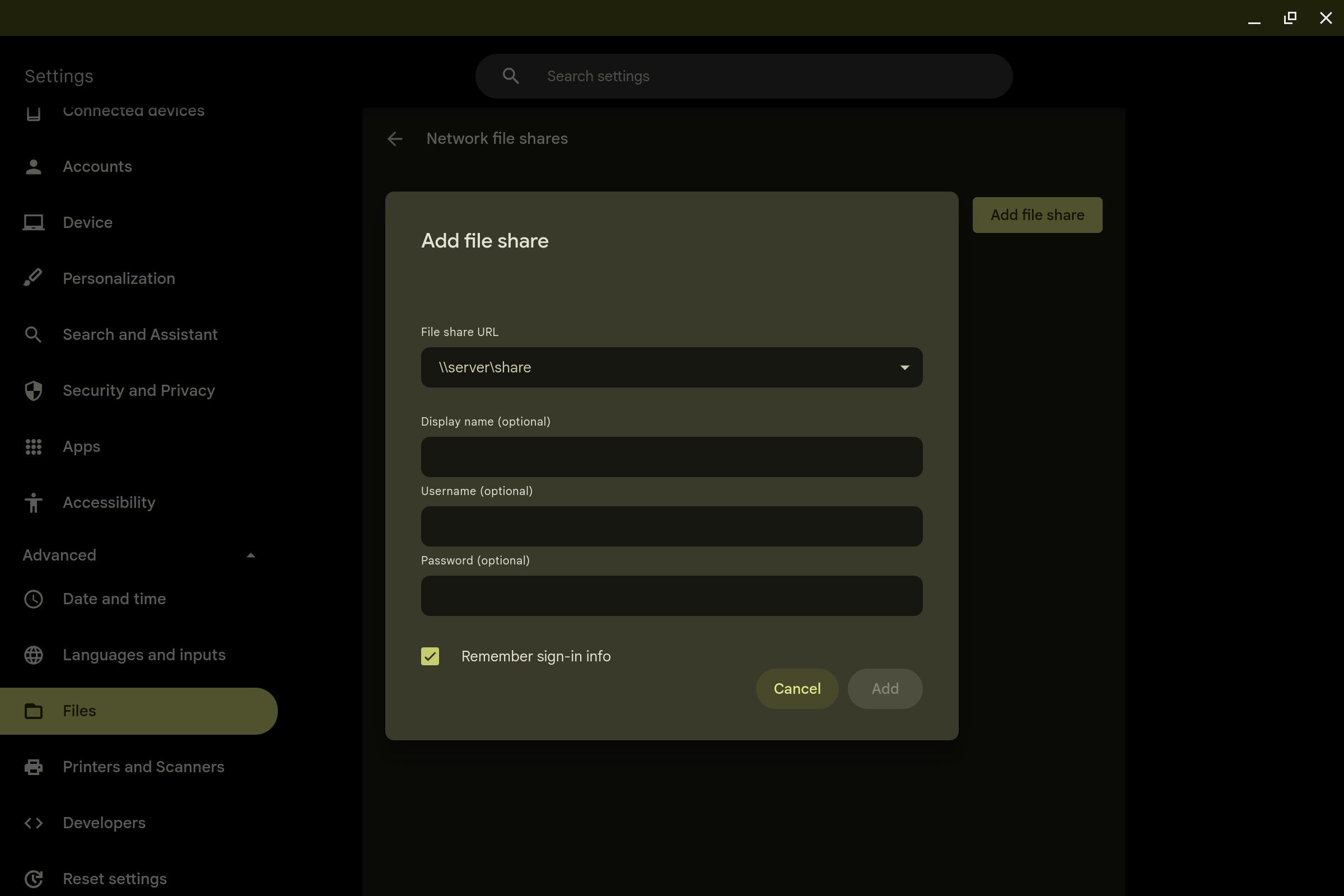 How to find shared folders and network printers on your Chromebook