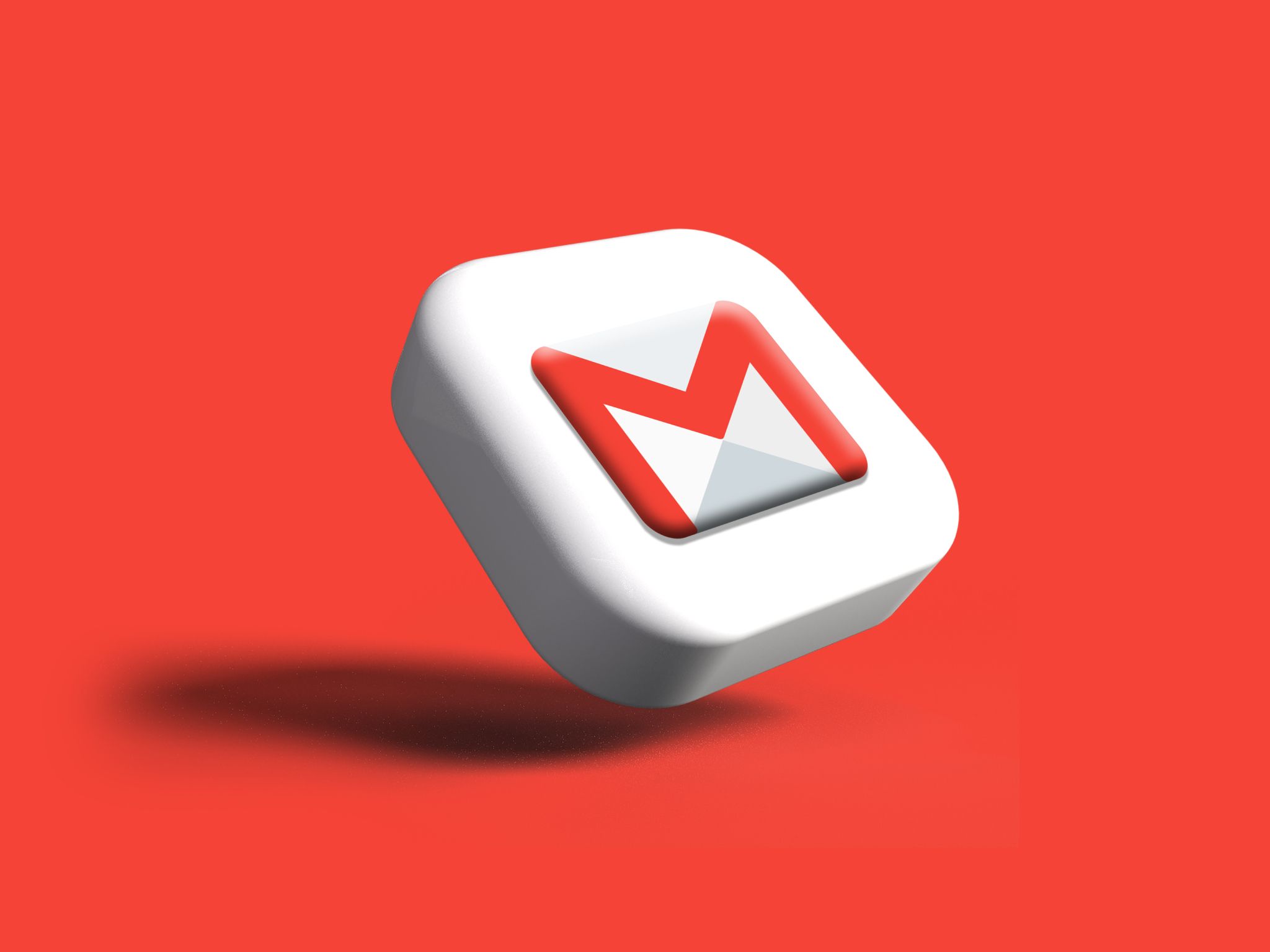 Gmail logo against a red backdrop