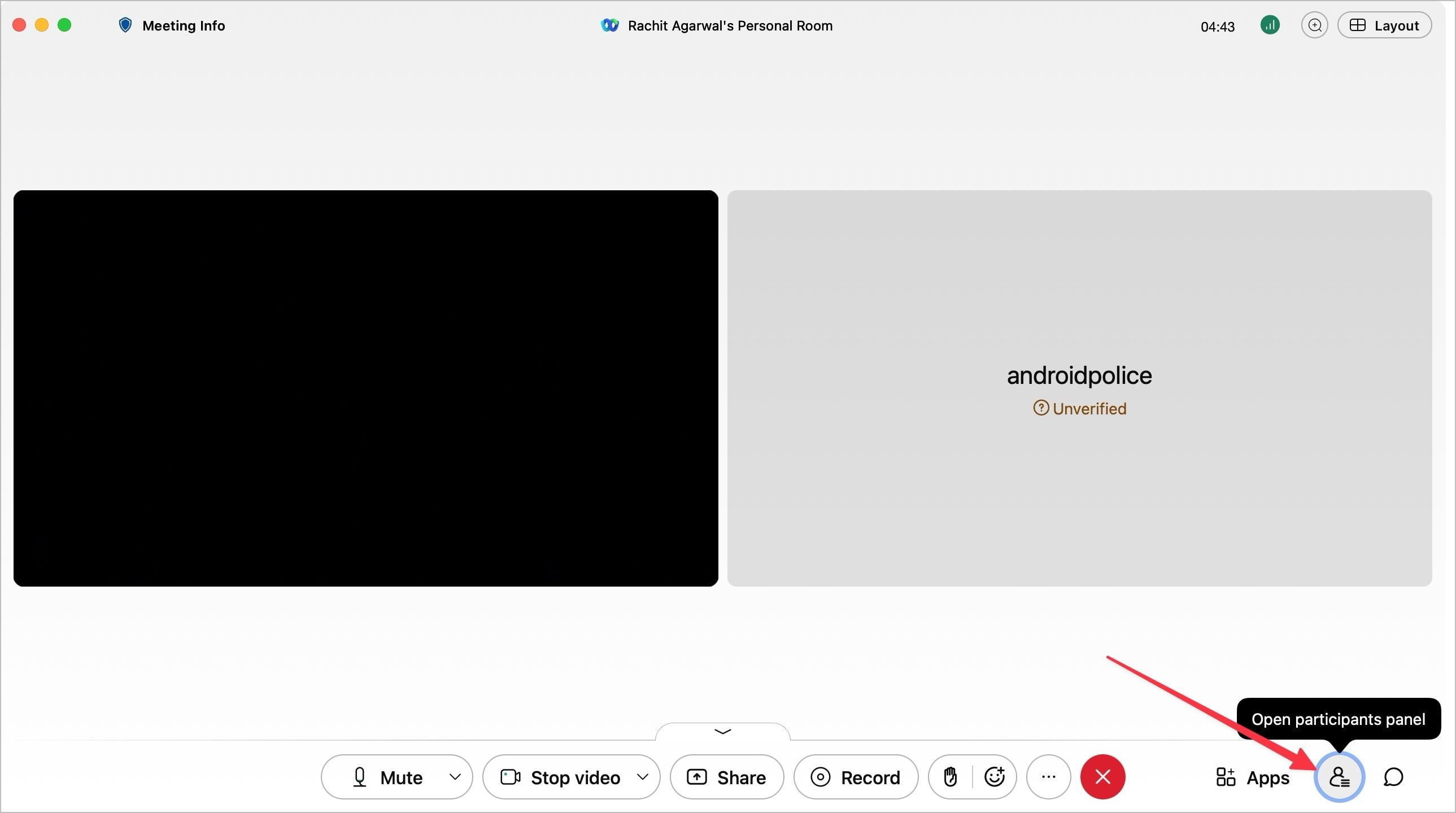 How to mute a ex participant