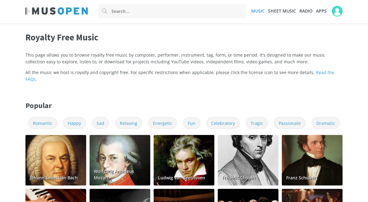 The top 10 public domain music websites