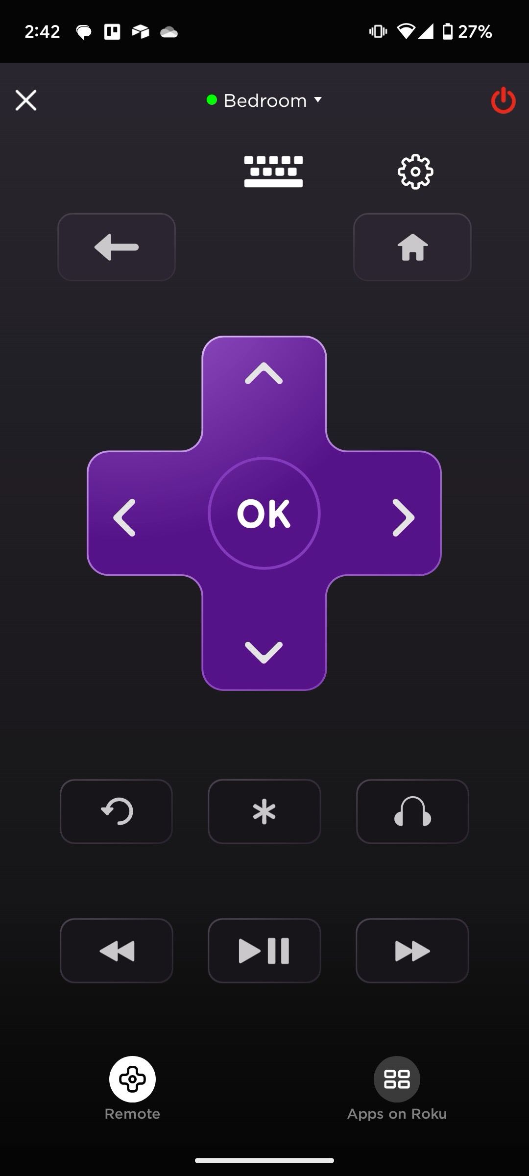 Roku virtual remote