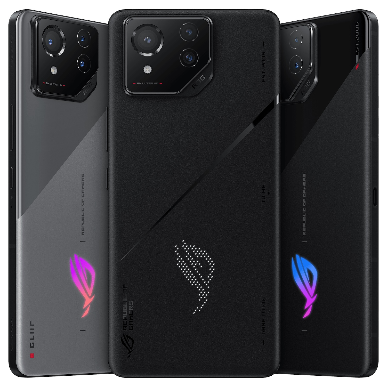 Asus ROG Phone 8 series on a white background