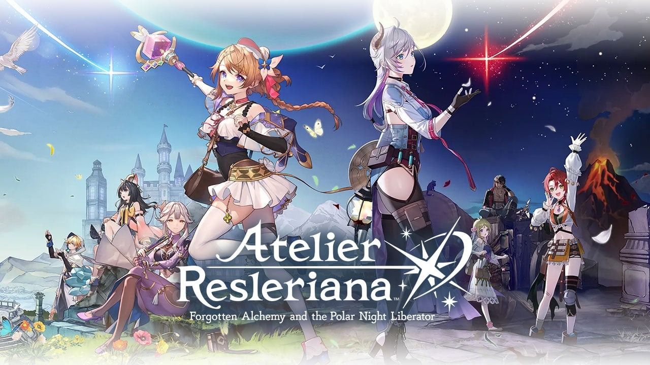 atelier resleriana forgotten alchemy and the polar night liberator logo infront of character artwork