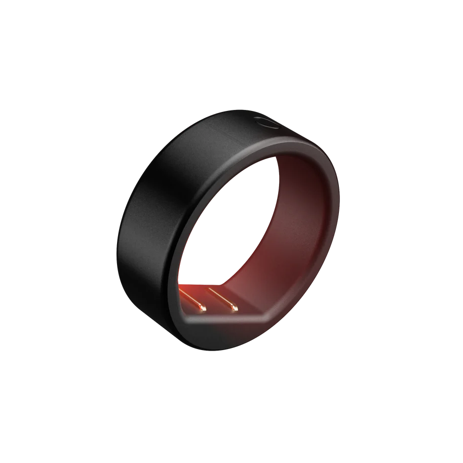 Circular Ring Slim smart ring side view of sensors