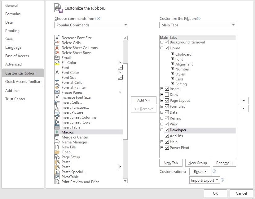 Microsoft excel how to create record and run macros