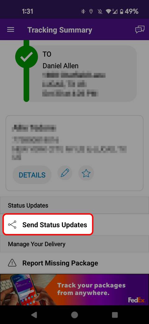 FedEx: How to set up delivery notifications
