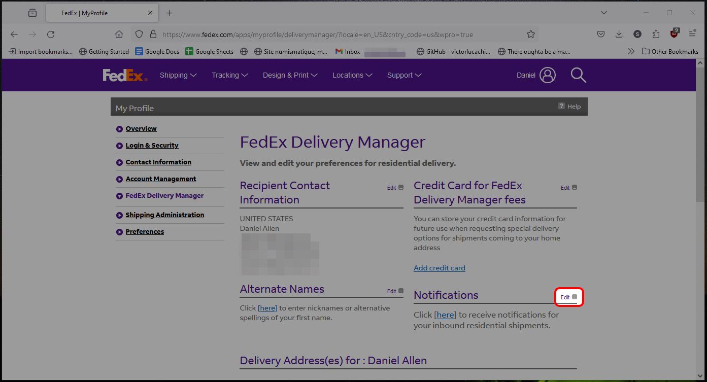 FedEx How to set up delivery notifications