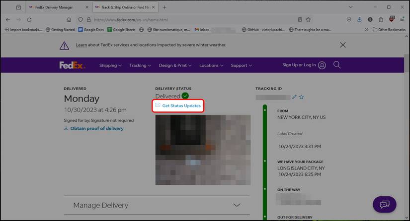 FedEx: How to set up delivery notifications