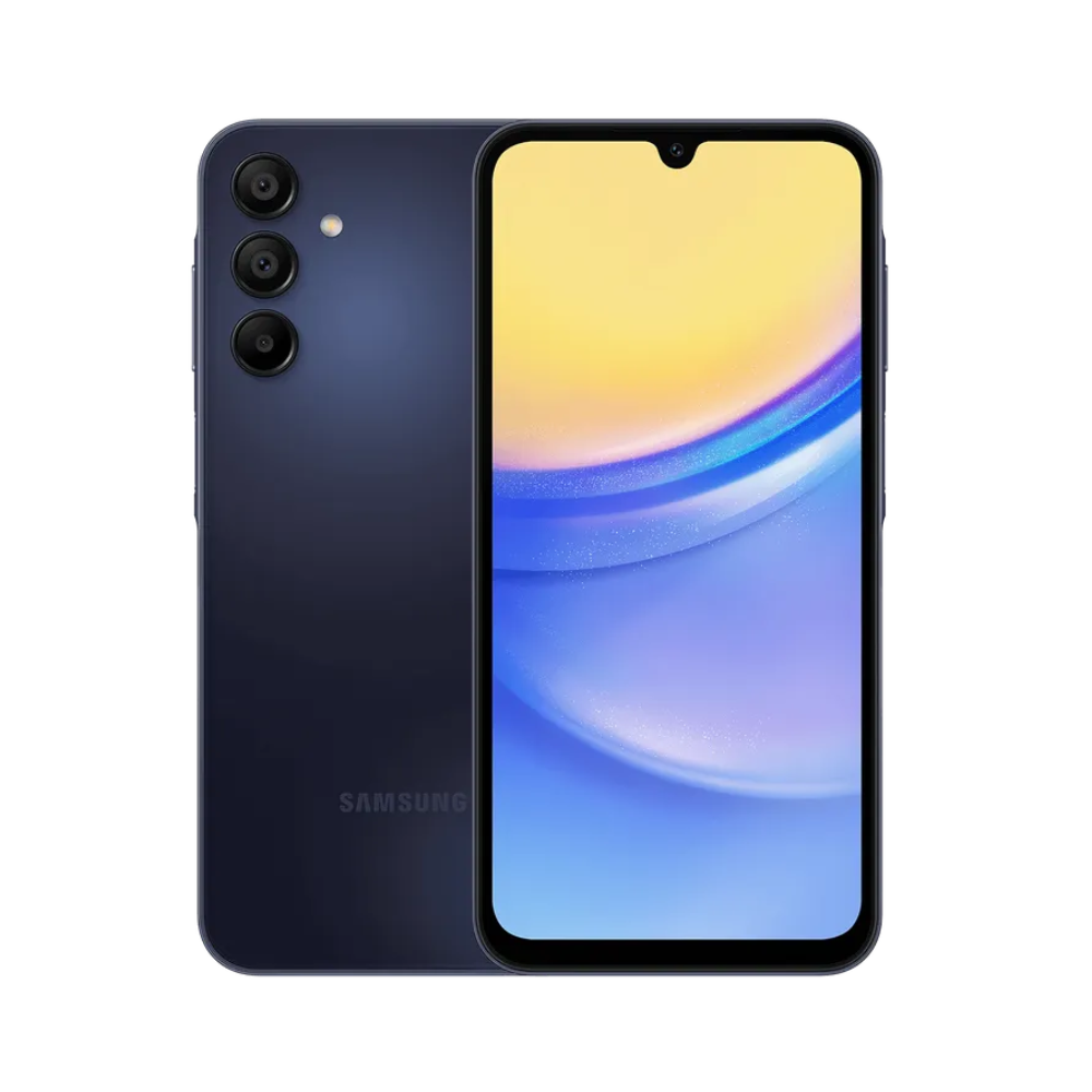 galaxy a15, vistas frontal y posterior