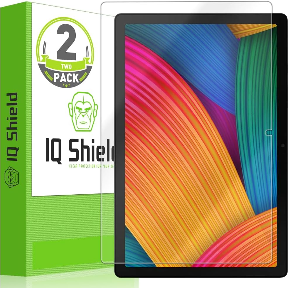 IQ-Shield-Screen-Protector-Galaxy-Tab-A9+ on white background with packaging and tablet