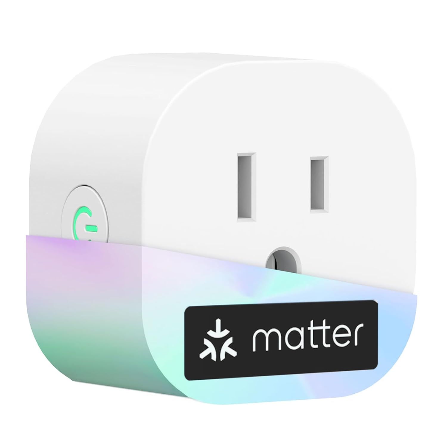 image of a meross Matter smart plug mini against a white background