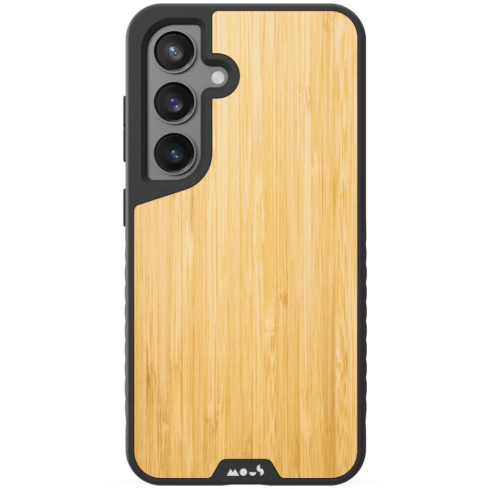 A flat back view of the Mous Limitless 5.0 for Samsung Galaxy S24+ in Bamboo