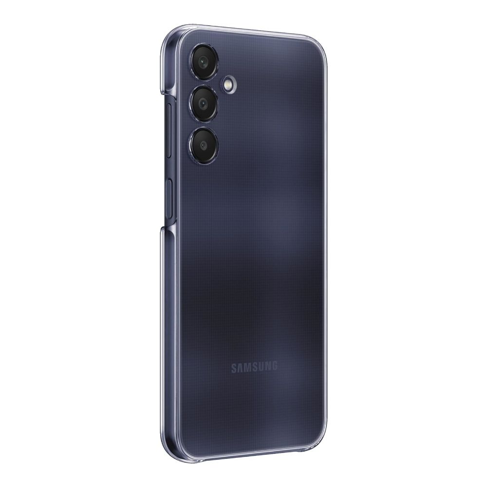 official clear case for galaxy a25, angled back view