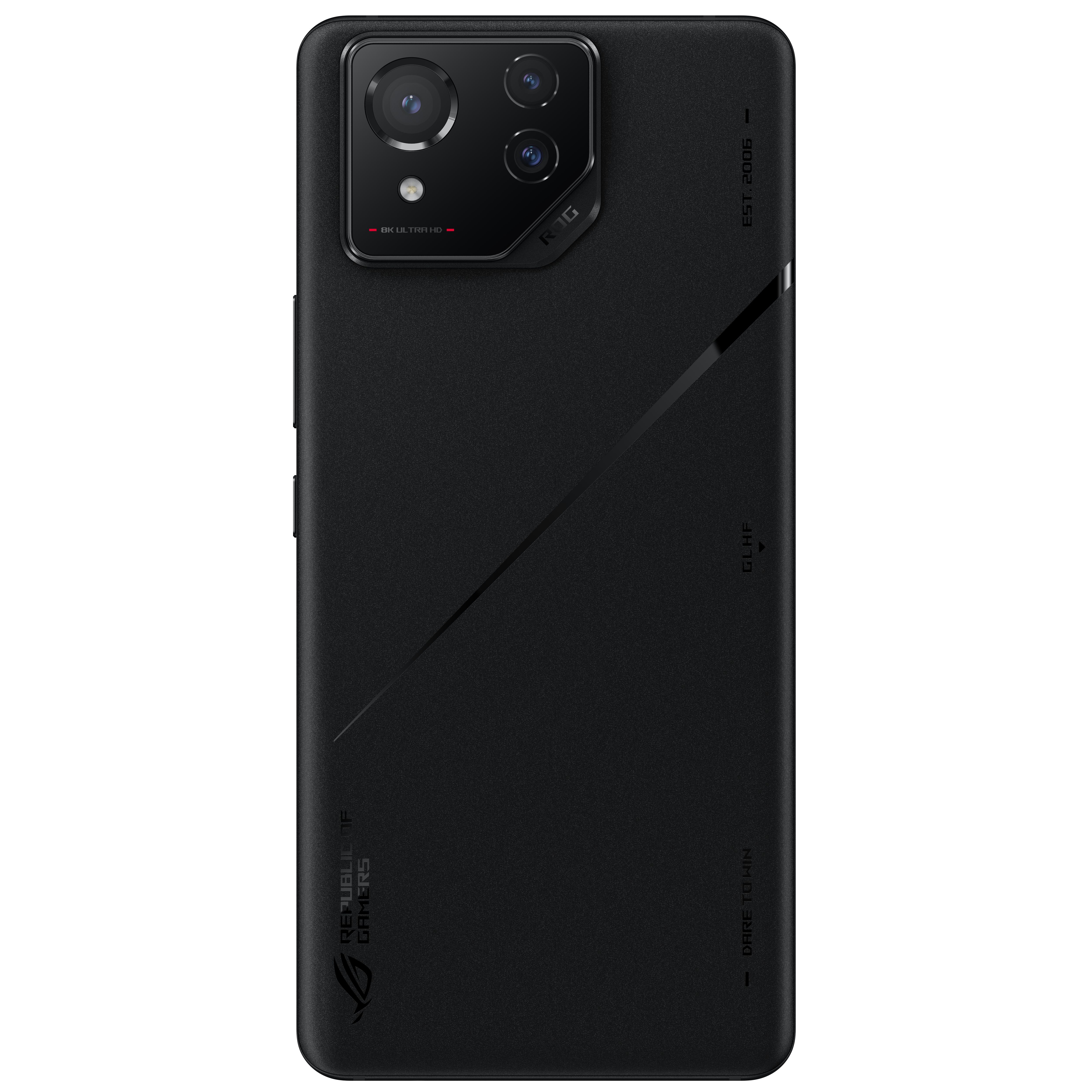 ROG Phone 8 Pro back plate showing camera bump, with white background