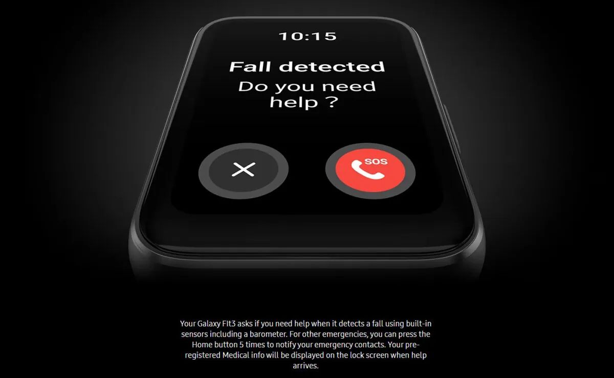 A screenshot of the Galaxy Fit 3 product page