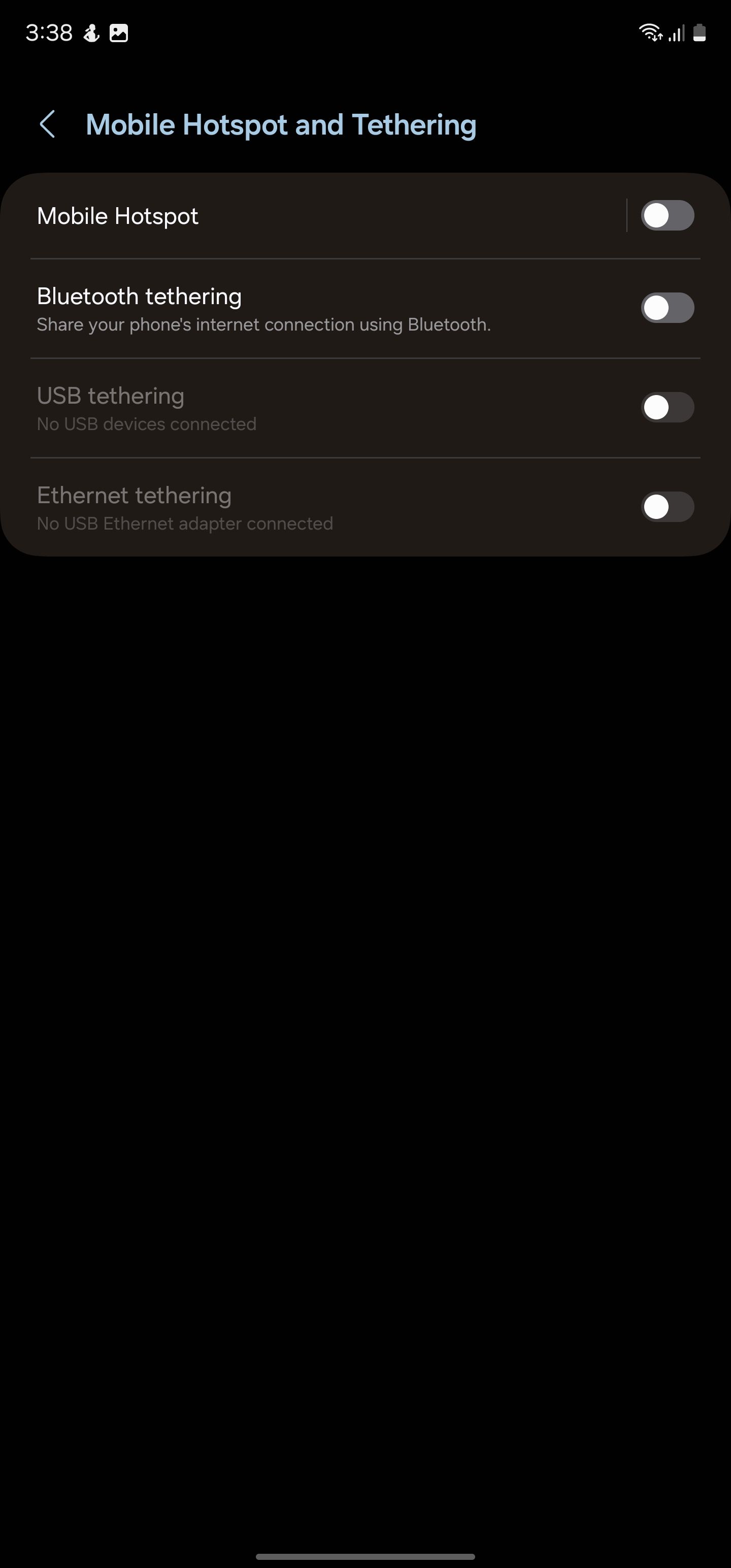 Mobile Hotspot and tethering options in One UI 6 on a Samsung phone
