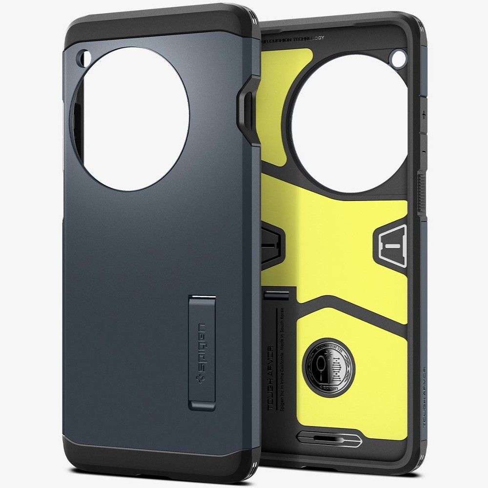 The front and back views of the Spigen Tough Armor for OnePlus 12 without a phone inside