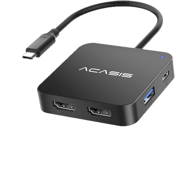 Acasis USB-C Dual HDMI Hub on a white background