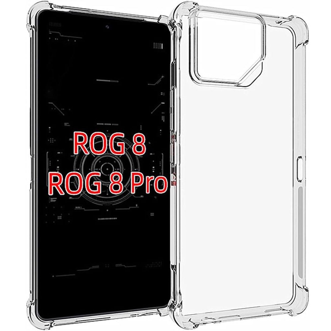 Aikukiki TPU Case for Rog Phone 8 Pro, front and back views