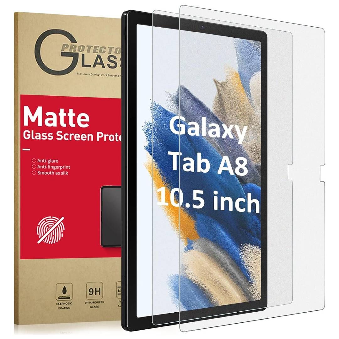 A render of the Ambison Matte Glass anti-glare Galaxy Tab A8 screen protector