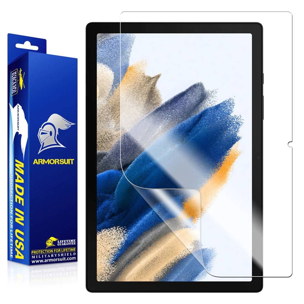 A render of the ArmorSuit MilitaryShield TPU screen protector for the Galaxy Tab A8