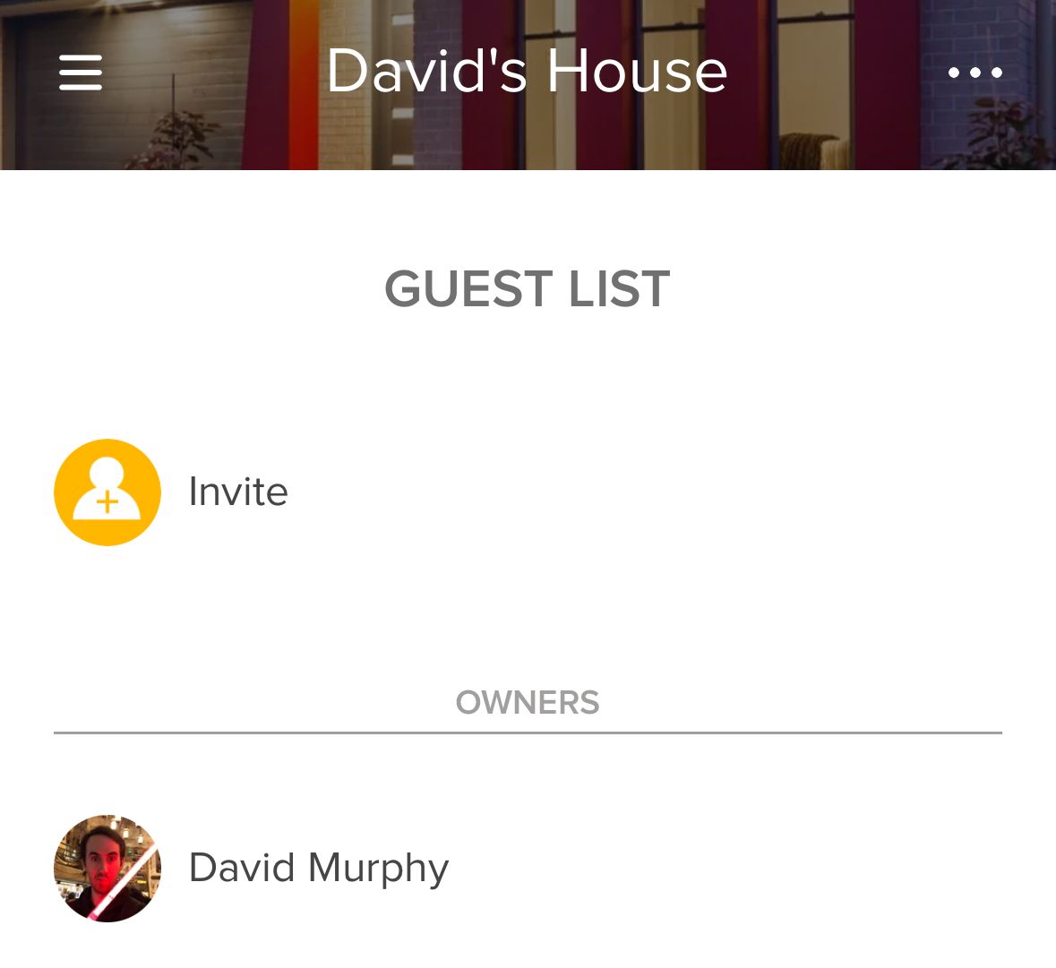 August Wi-Fi Smart Lock's guest list screen