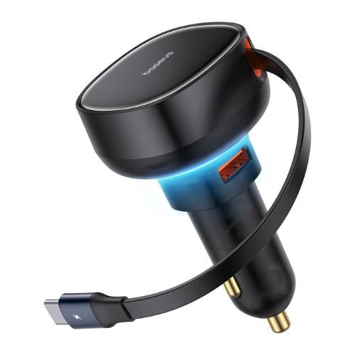 Baseus 60W Car Charger with retracdtable USB-C cable