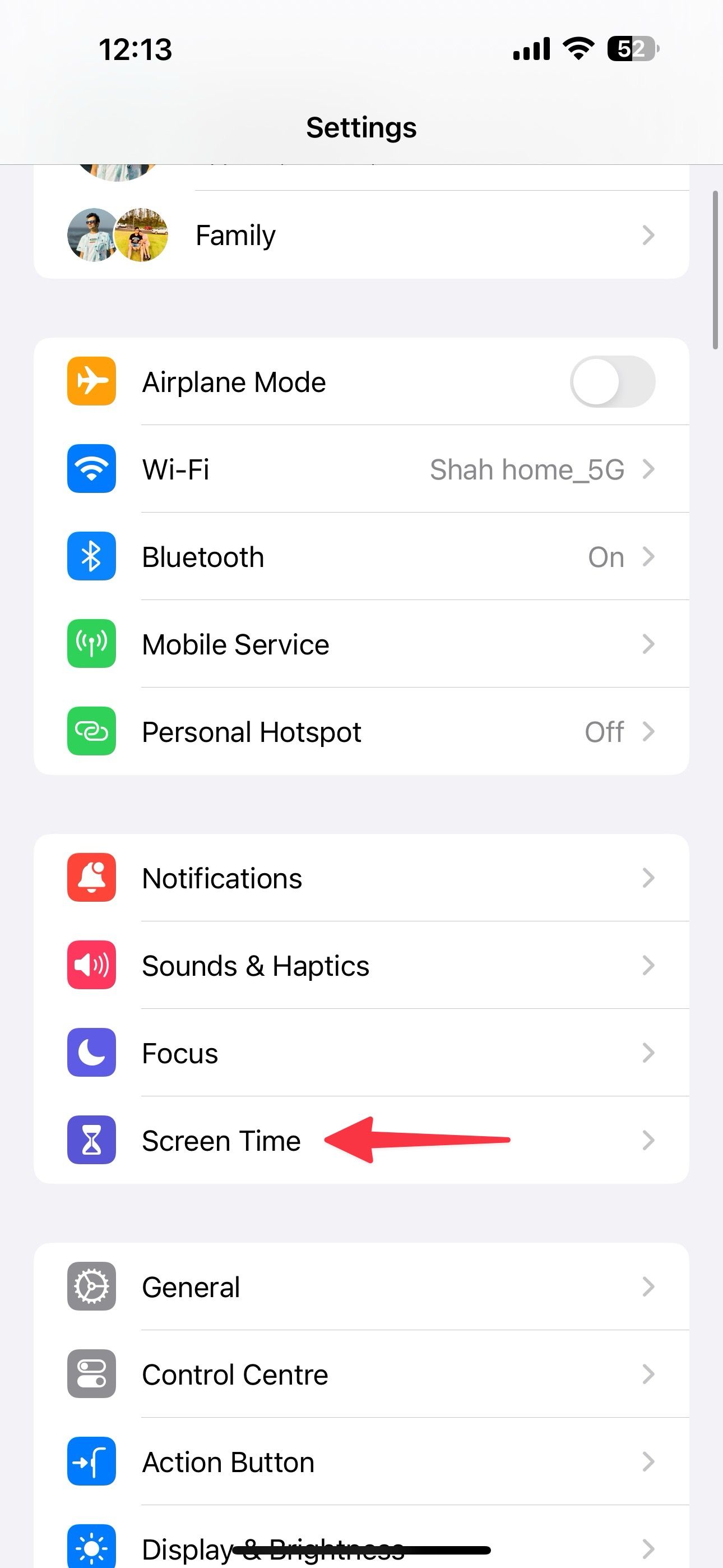 screen time on iPhone