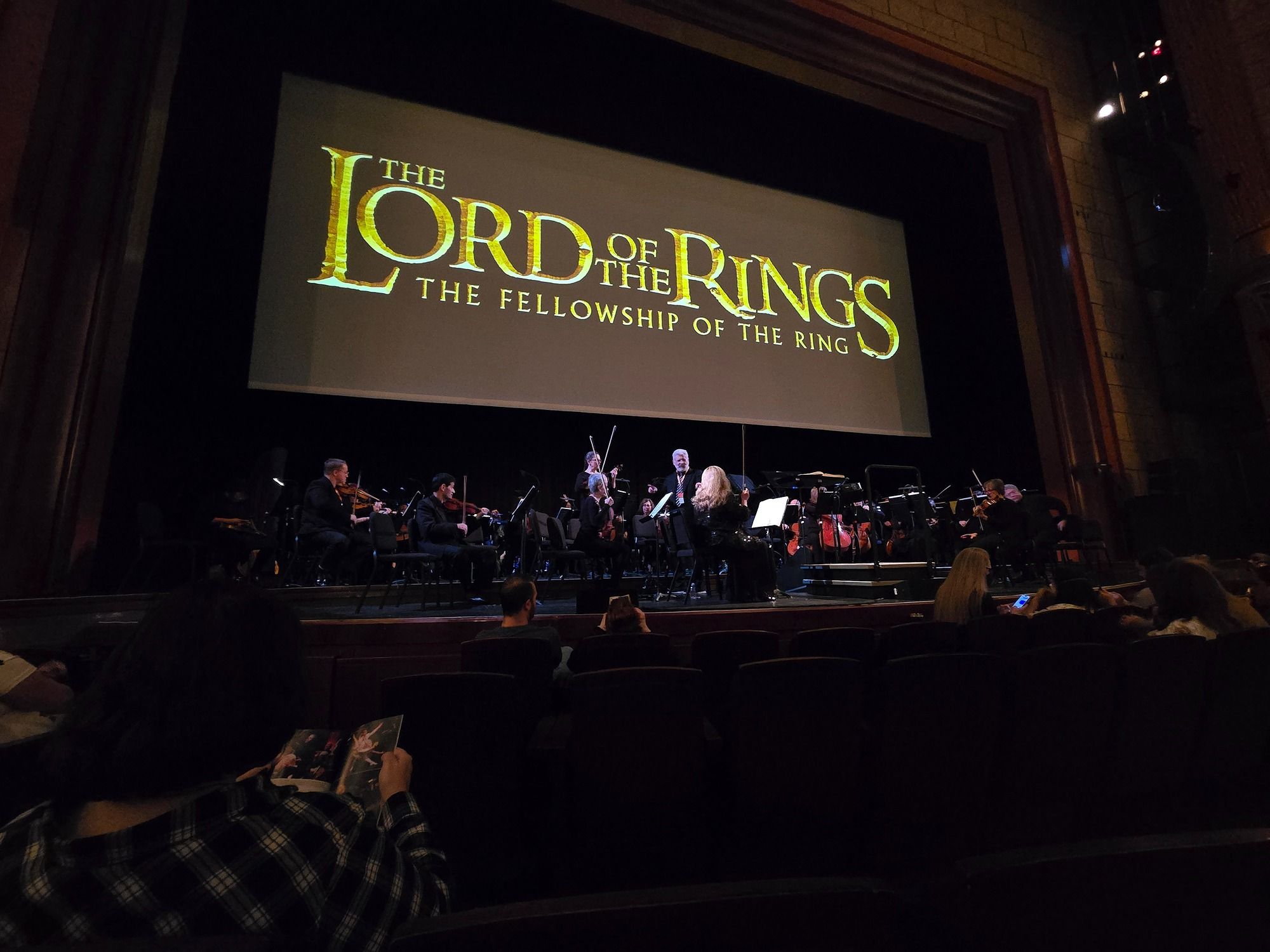 Camera sample from the Galaxy S24 of the stage at a Lord of the Rings concert