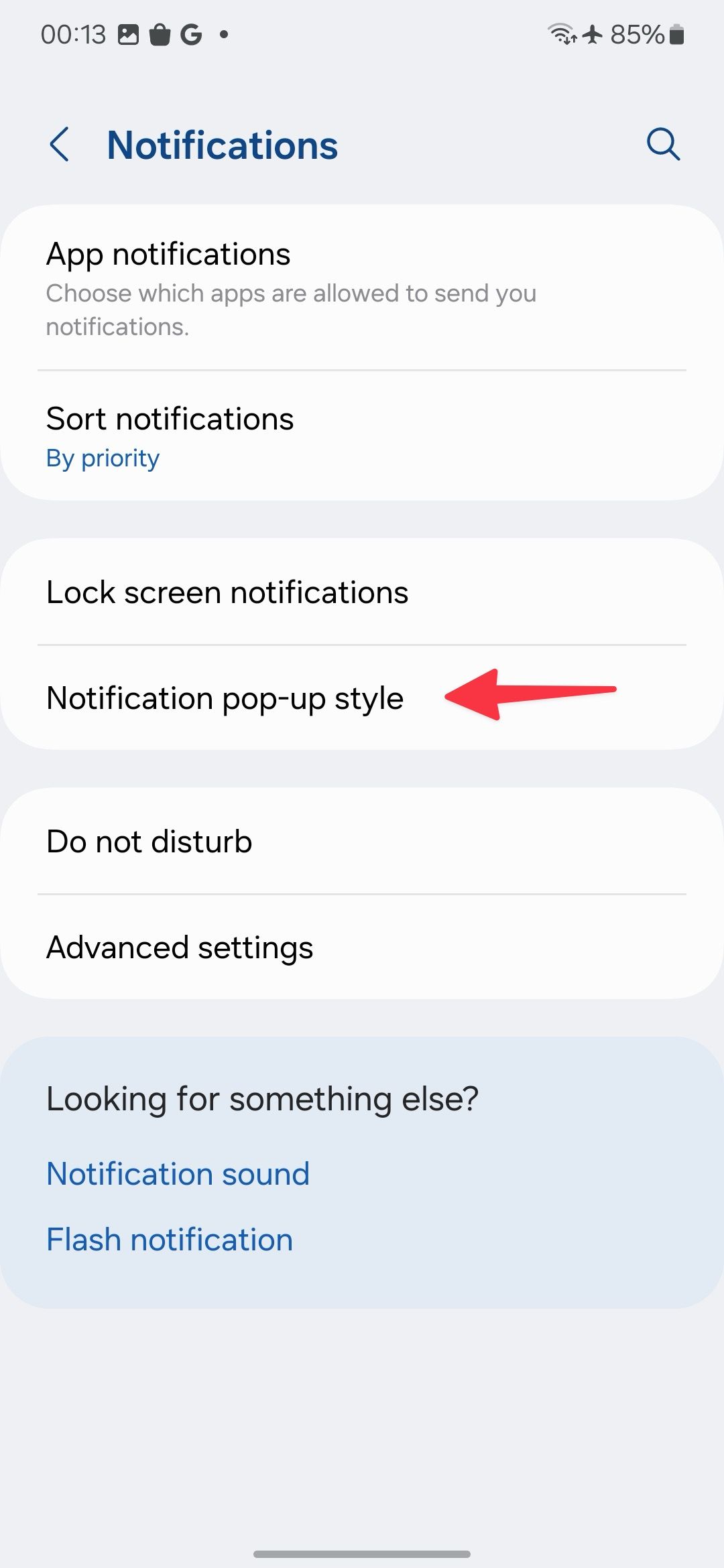 notification style on Galaxy S24